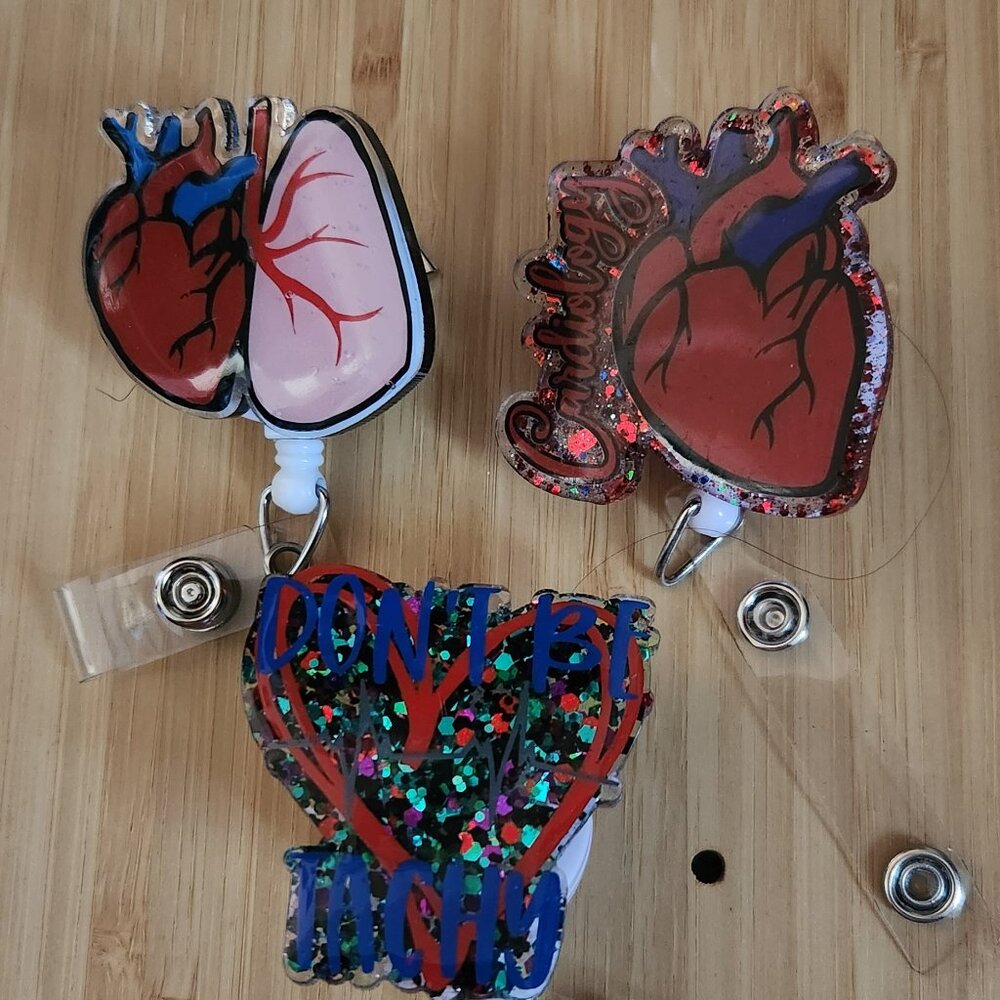 Heart related badge reels